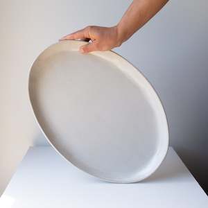 Oval platter - Satin white