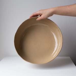 Speckled Tan: Large serving bowl - Speckled tan