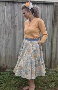 Upcycled Circle Skirt Small