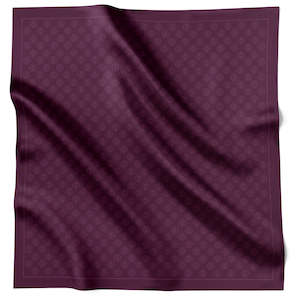 Fringed Monogram Plum 90cm