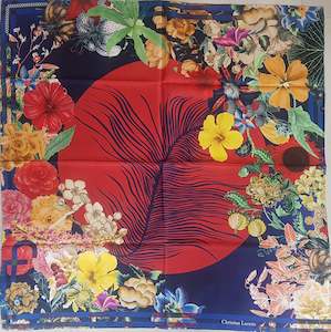 Red Plume De Lune Silk Scarf