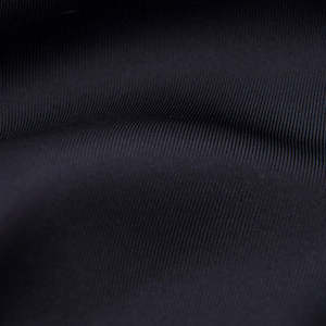 Black 70 cm Ribbed Silk Scarf