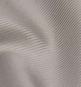 Sericus: Silver  - 70cm Ribbed Silk Scarf