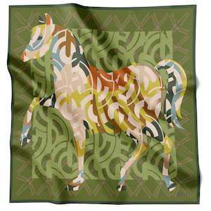 Abstract Equestrian Fern Green