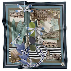 Dragonfly Postcards Navy 90cm