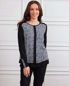 T Shirts: Newport Cambridge Top - Check Burst