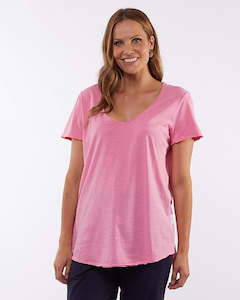 Elm Fundamentals V Tee Bright Pink