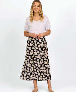 Vassalli Thea Pull on Long Skirt - Elastic Waist