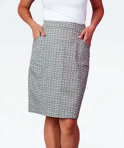 Newport Kane Printed Skirt - Khaki/Sand