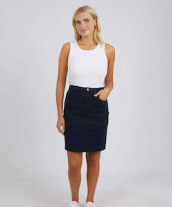 Elm Belle Denim Skirt - Black