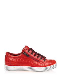 Cabello Unity Croco Sneaker - Red