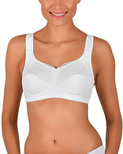 Naturana Pocketed Mastectomy Bra w Cotton Lining - Ecru