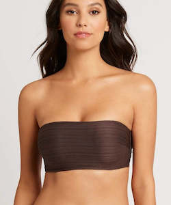 Swimwear: Sea Level Casablanca Tube Bandeau Swim Top Espresso