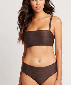 Swimwear: Sea Level Casablanca Mid Bikini Pant Espresso