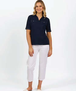 Vassalli Clothing: Vassalli Collared Polo  - Ink