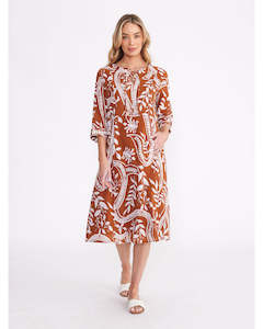 Yarra Trail: Yarra Trail Siena Print Cotton Dress