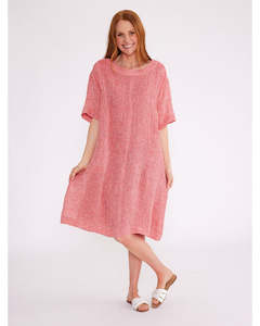 Yarra Trail: Yarra Trail Crinkle Linen Dress - Paprika