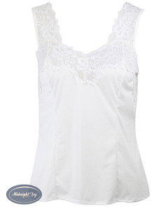 Essence Lingerie - Cutaway Lace Singlet - Ivory