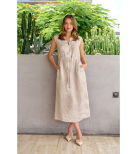 Stripe linen dress - Labels-Naturals by O & J : Gaby's Warkworth - NATURALS …