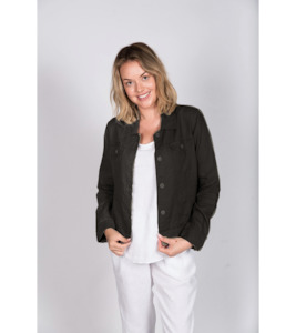 Clothing: Linen jacket - Labels-Naturals by O & J : Gaby's Warkworth - NATURALS BY O & J H24