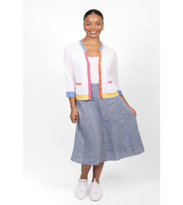 Colour block trim cardi - Labels-Bridge & Lord : Gaby's Warkworth - BRIDGE &…