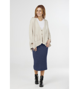 Clothing: Ribbed split skirt - Labels-Fields : Gaby's Warkworth - FIELDS C23