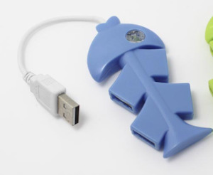 Fish shaped USB Hub - Blue