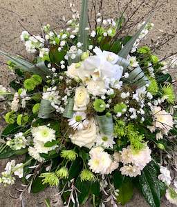 Florist: White and Green Natural Wreath