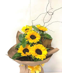 Sunflower Bouquet in Brown Paper