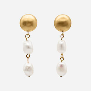 Freshwater Pearl Double Drop Earring