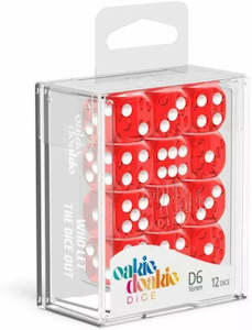 Oakie Doakie Gemidice Translucent Red 16mm d6 Dice