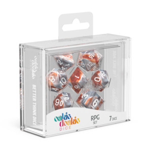 Oakie Doakie Gemidice Silver-Rust Polyhedral 7-Die Set