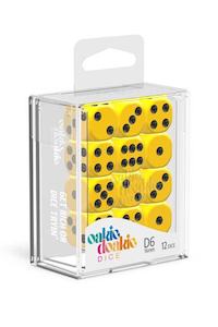 Oakie Doakie Solid Yellow 16mm d6 Dice