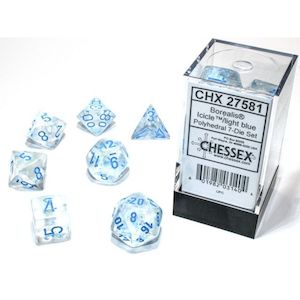 Chessex Borealis Icicle/light blue Polyhedral 7-Die Set (CHX 27581)