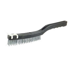 Haydn Wire Brush 3 Row Plastic Handle with Scraper