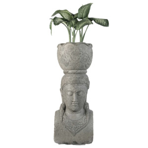 Giant Bali Pot Planter Stone Sculpture (818)