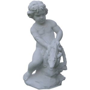 Boy with Crocodile Sculpture