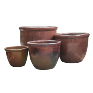 Décor Ceramics – Roll Top Planter Set