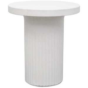 Roma Concrete Side Table – White