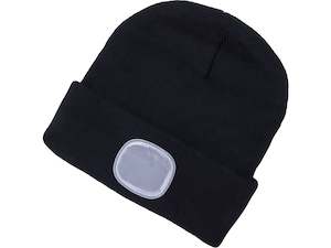 Extol Black Beanie with LED Light