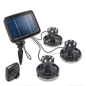 Internet only: Solar Submersible LED lights with back-up battery