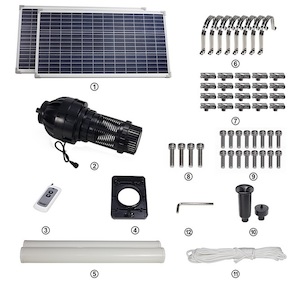 Solar Floating Fountain/Pond Aerator 160W 18V