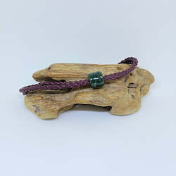 Maroon Cord Single Beaded Bracelet