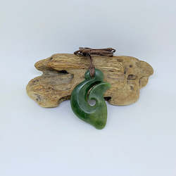 Small Marsden Flower Jade Hei Matau/Hook pendant