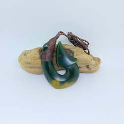 Marsden Flower Jade Snood Bound Hei Matau pendant