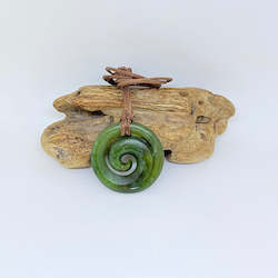 Flower Jade Koru Pendant