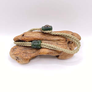 Green Cord Single Beaded Bracelet