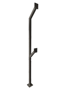 Black Aluminium Dual Gooseneck Pedestal