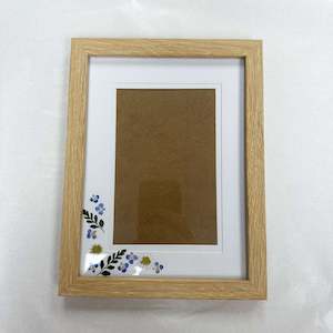 Dried Floral Photo Frame 6x4 - Blue/White