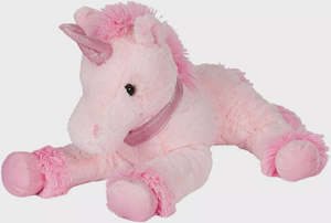 Laying Unicorn Stuffed Animal (Pink)